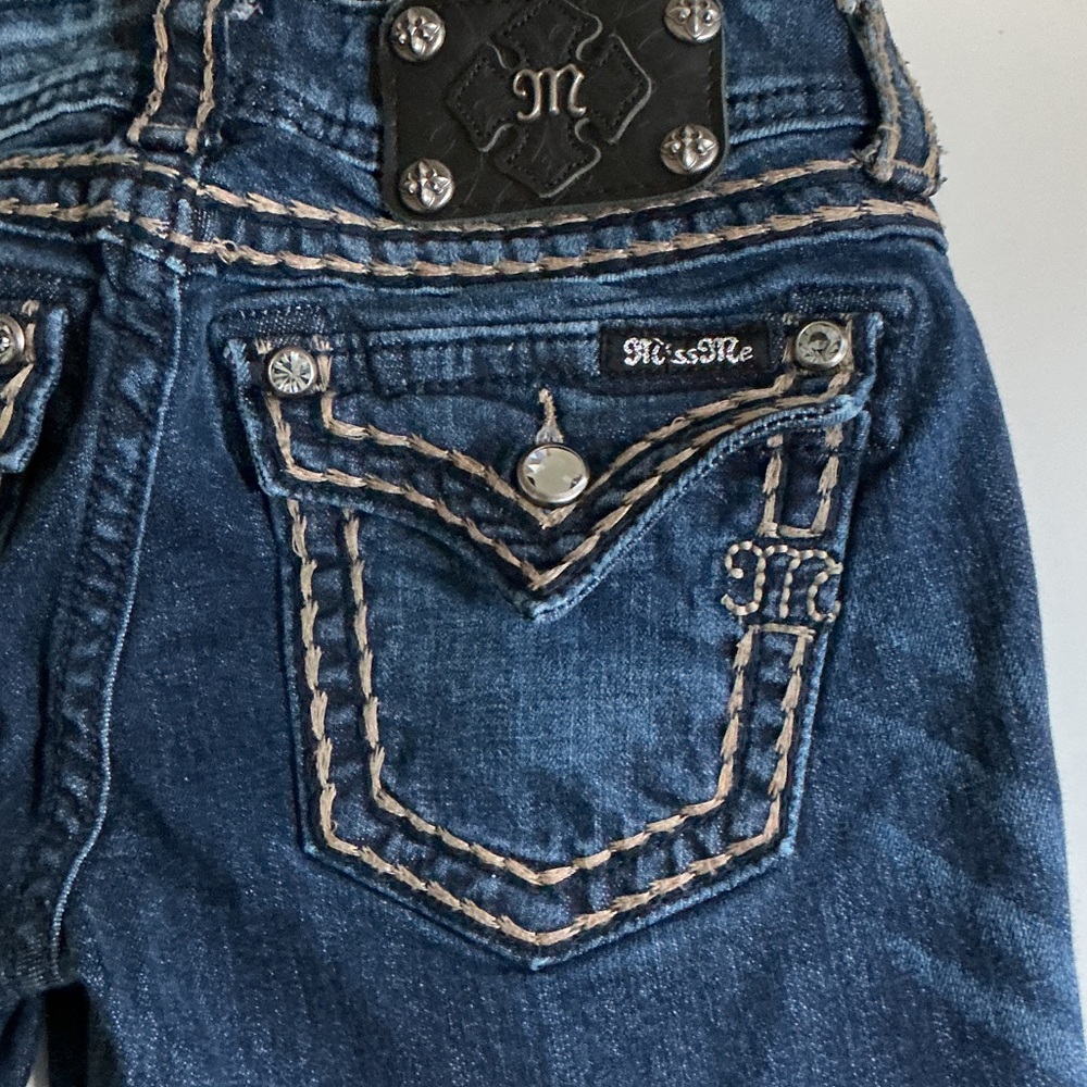 Miss Me Blue Jeans with Silver Accents